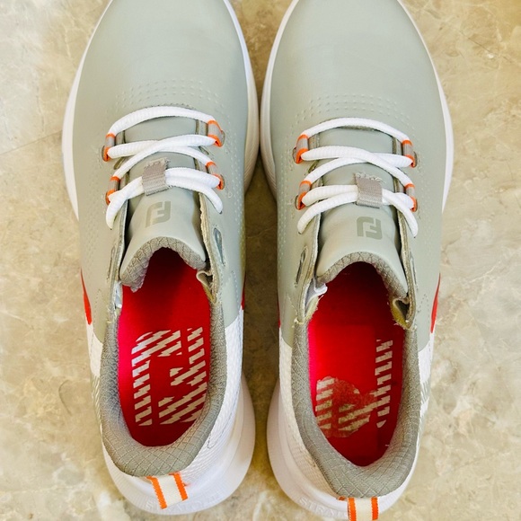 EUC! Footjoy Fuel Womens 6.5M Spikeless Golf Shoes Sneakers Grey/Pink Leather. - Picture 9 of 10